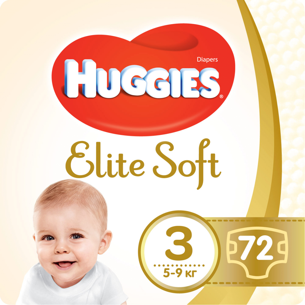 

Подгузник Huggies Elite Soft 3 Mega (5-9 кг) 72 шт (5029053578095)