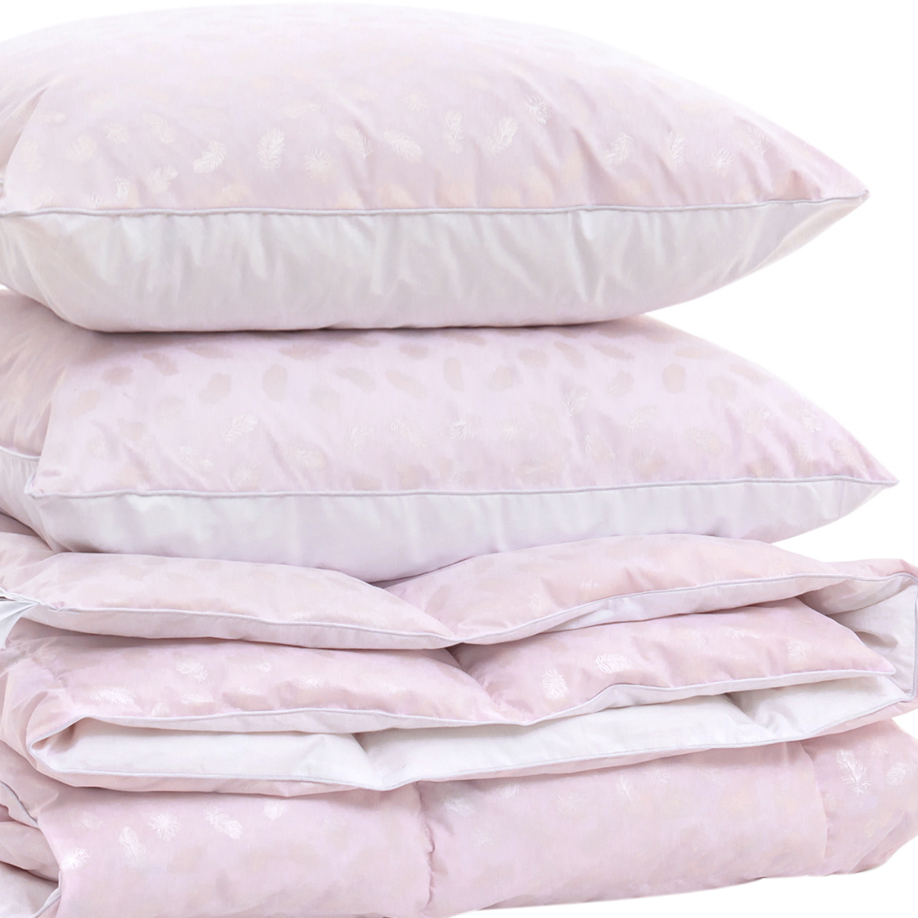 

Набор пуховый MirSon №1934 Bio-Pink Деми 90% пух одеяло 220х240 + подушки 50х70 2 шт упругие