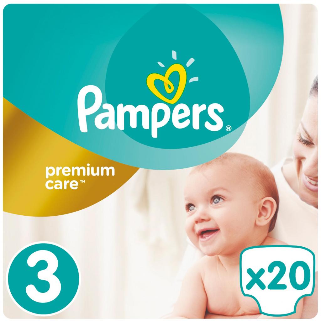 

Подгузник Pampers Premium Care Midi Размер 3 (5-9 кг), 20 шт (4015400687818)