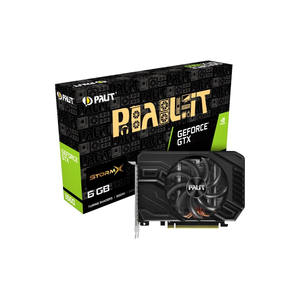 

Видеокарта Palit GeForce GTX1660 6144Mb StormX (NE51660018J9-165F)