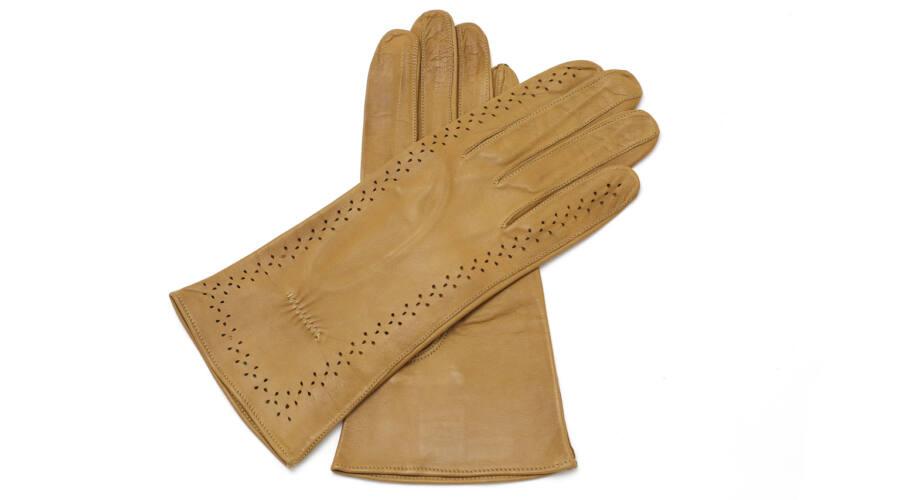 

Перчатки женские кожа наппа Alpa Gloves без подкладки бежевые 111-18-7