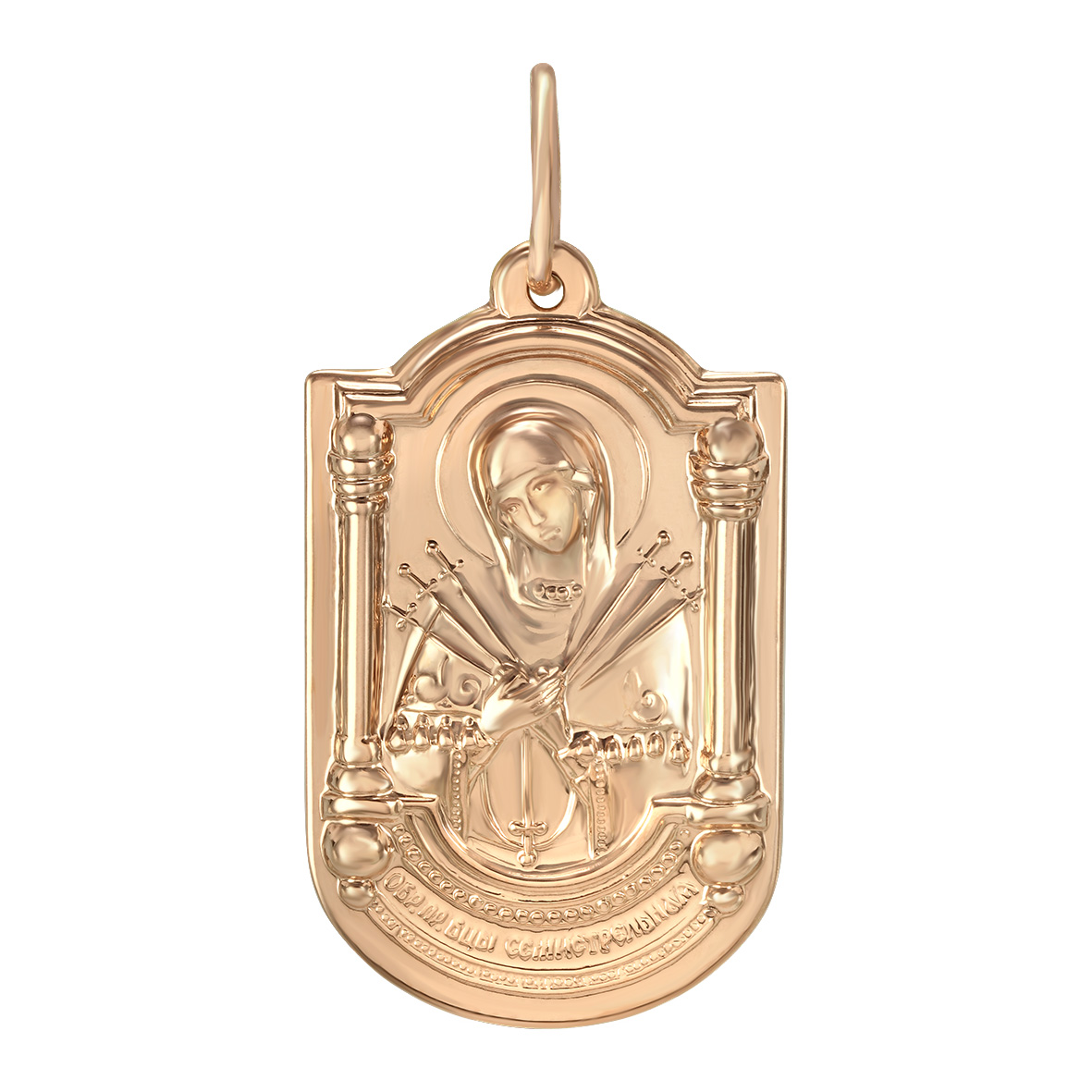 

Золотая ладанка "Семистрельная икона Божией Матери" Tango Jewellery Company 100618