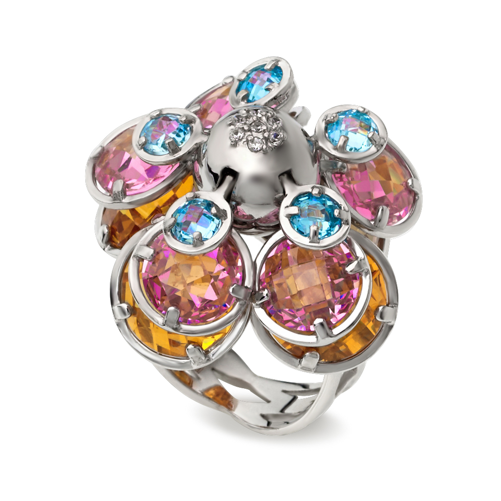 

Серебряное кольцо с фианитами Tango Jewellery Company 330653С размер 18