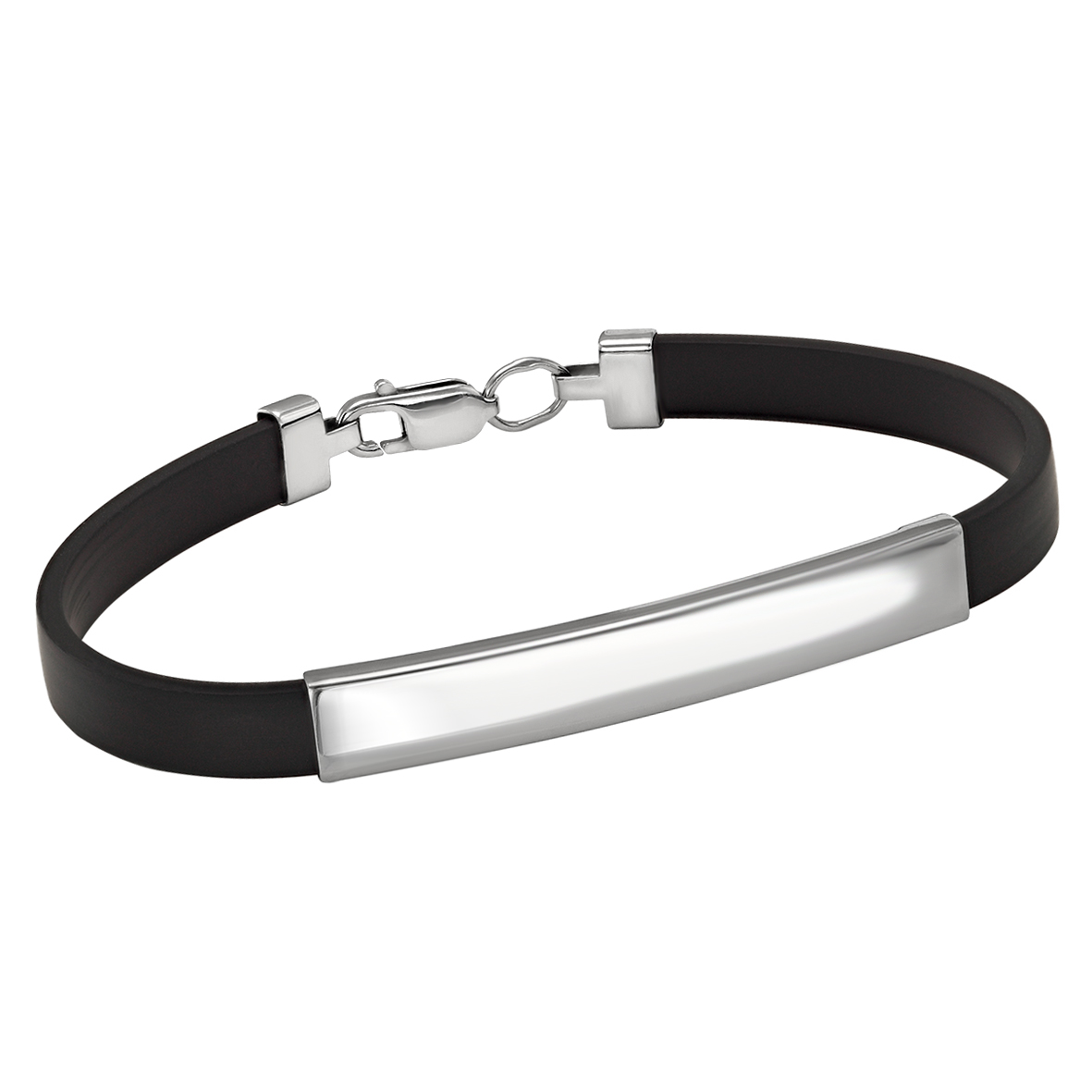 

Серебряный браслет с каучуком Tango Jewellery Company 910055С размер 180