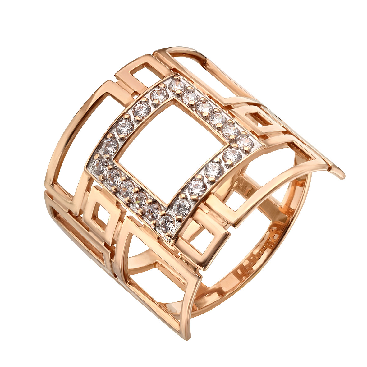 

Золотое кольцо с фианитами Tango Jewellery Company 320959 размер 19.5