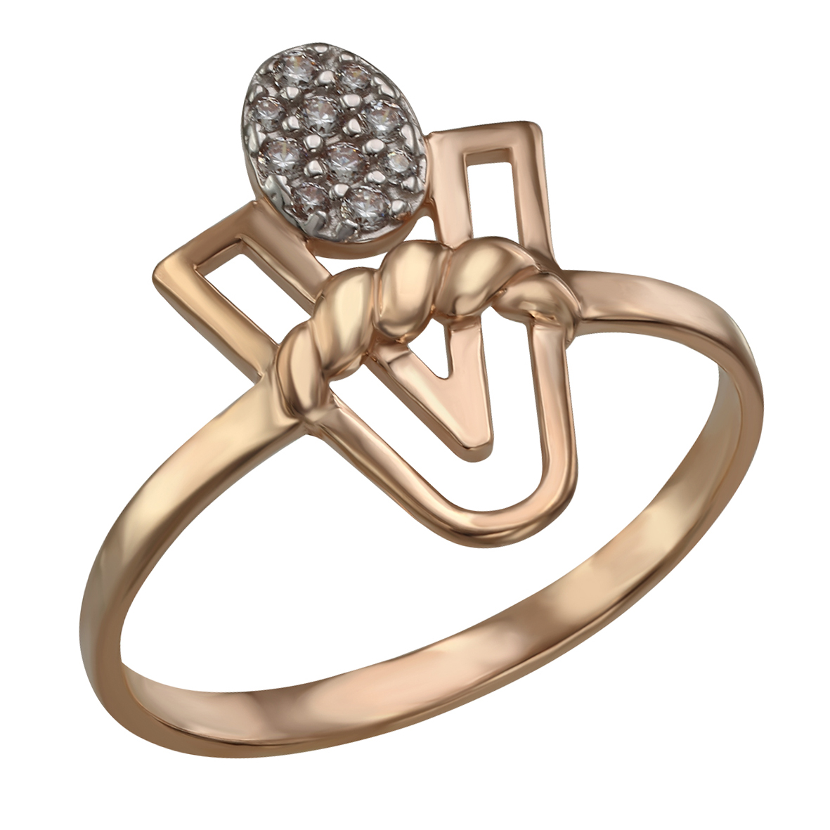 

Золотое кольцо "Элегантность" с фианитами Tango Jewellery Company 380430 размер 17