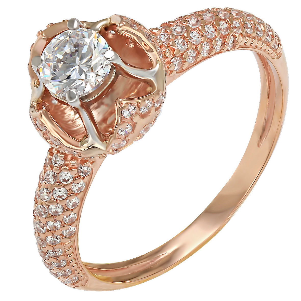 

Золотое кольцо с фианитами Tango Jewellery Company 330971 размер 17