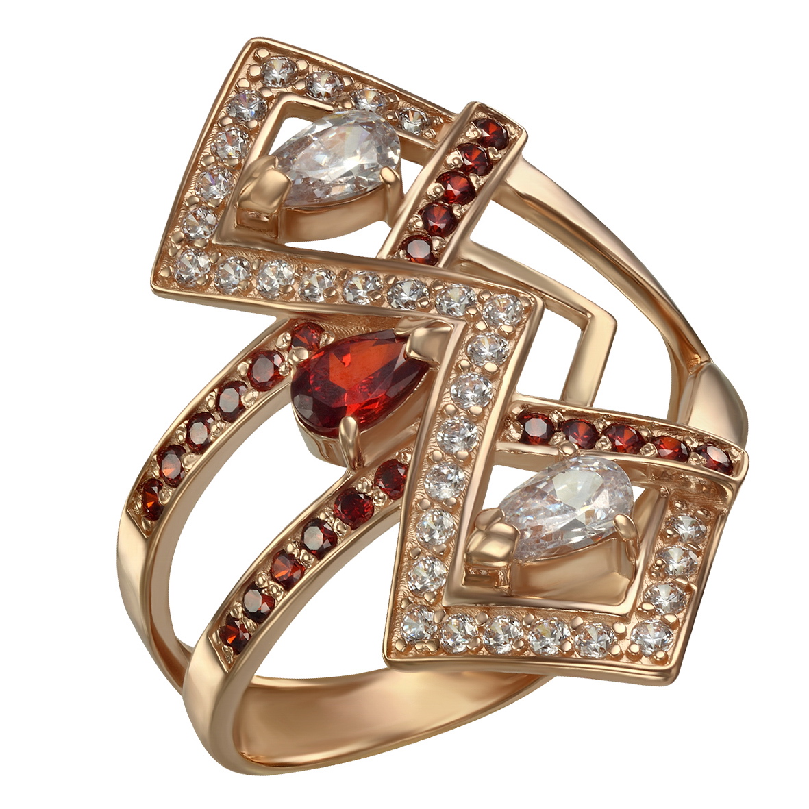 

Золотое кольцо с фианитами Tango Jewellery Company 380414 размер 17.5