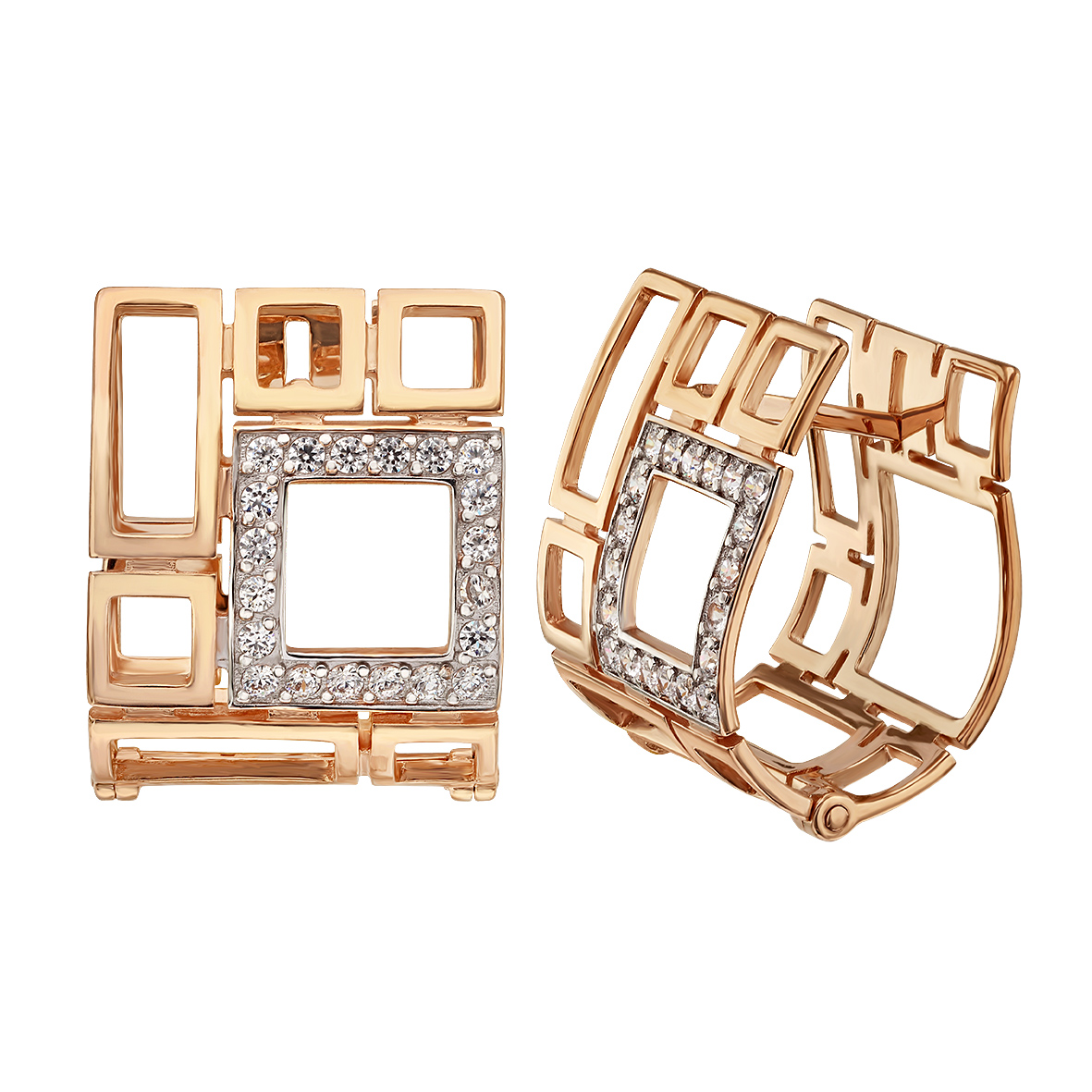 

Золотые серьги с фианитами Tango Jewellery Company 420907