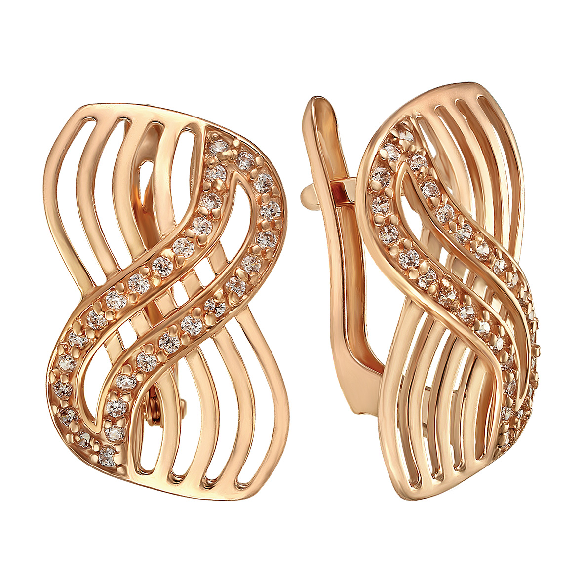

Золотые серьги с фианитами Tango Jewellery Company 420990