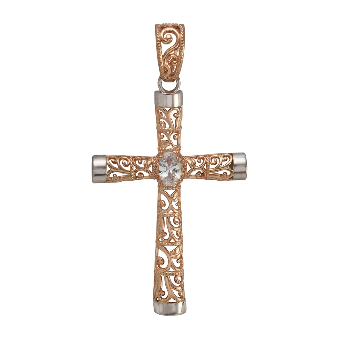 

Золотой крестик с фианитами Tango Jewellery Company 270109