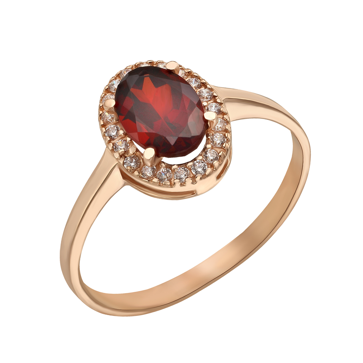 

Золотое кольцо с гранатом и фианитами Tango Jewellery Company 364665 размер 19