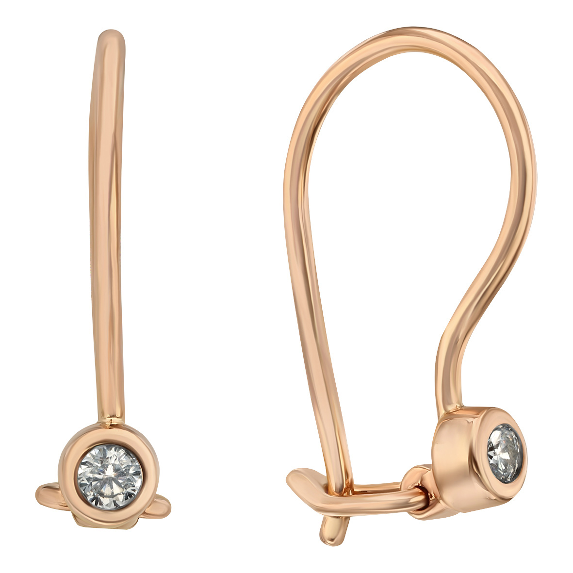 

Серьги в красном золоте с вставками фианитов Tango Jewellery Company 470705