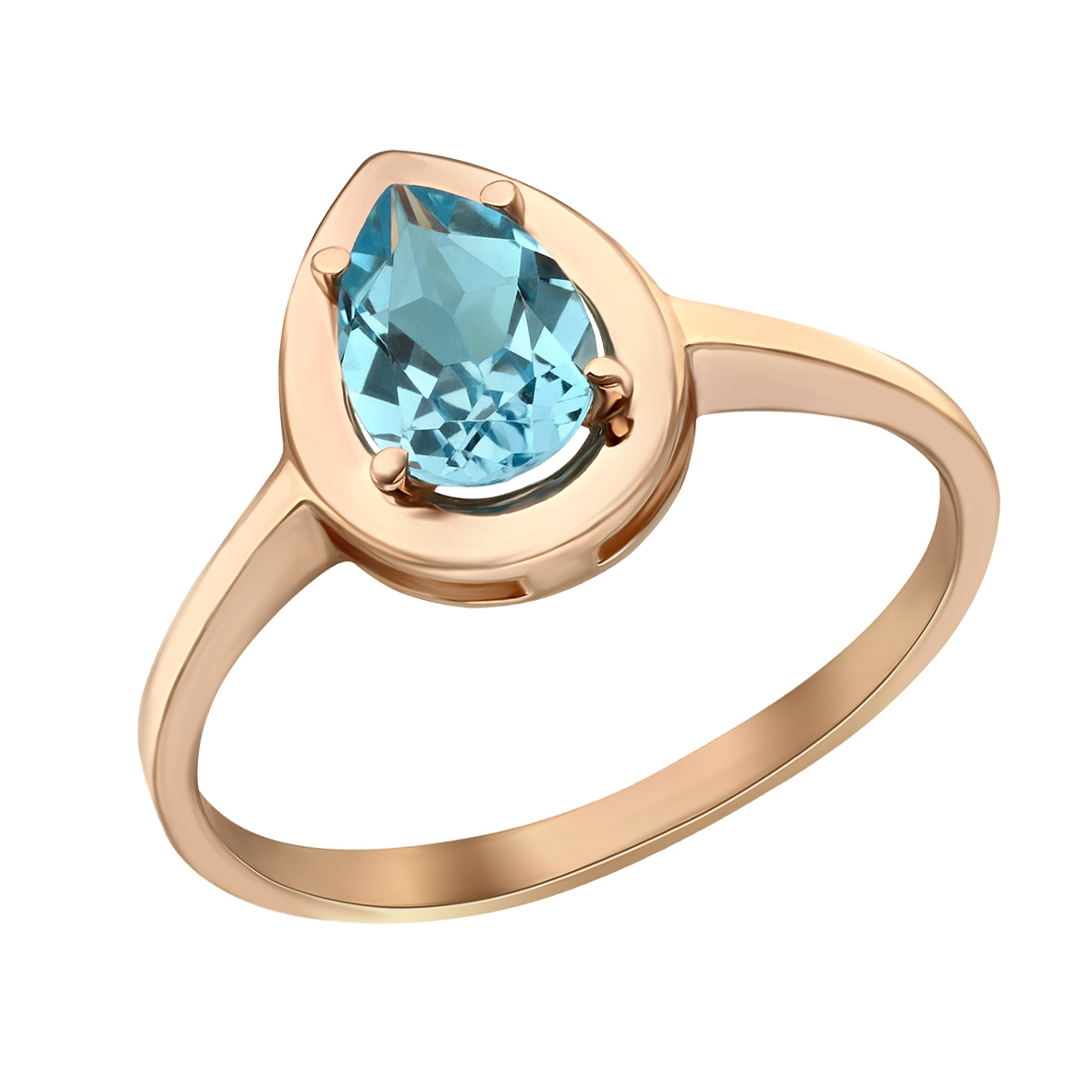 

Золотое кольцо с голубым топазом Tango Jewellery Company 361670 размер 18
