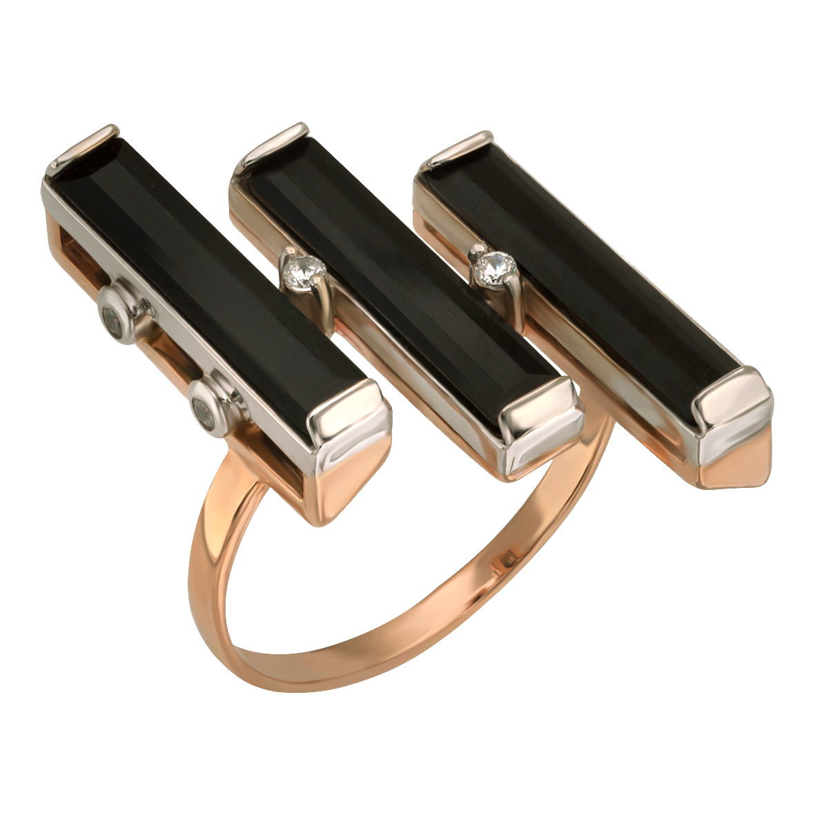 

Золотое кольцо с агатом и фианитами Tango Jewellery Company 379505 размер 17