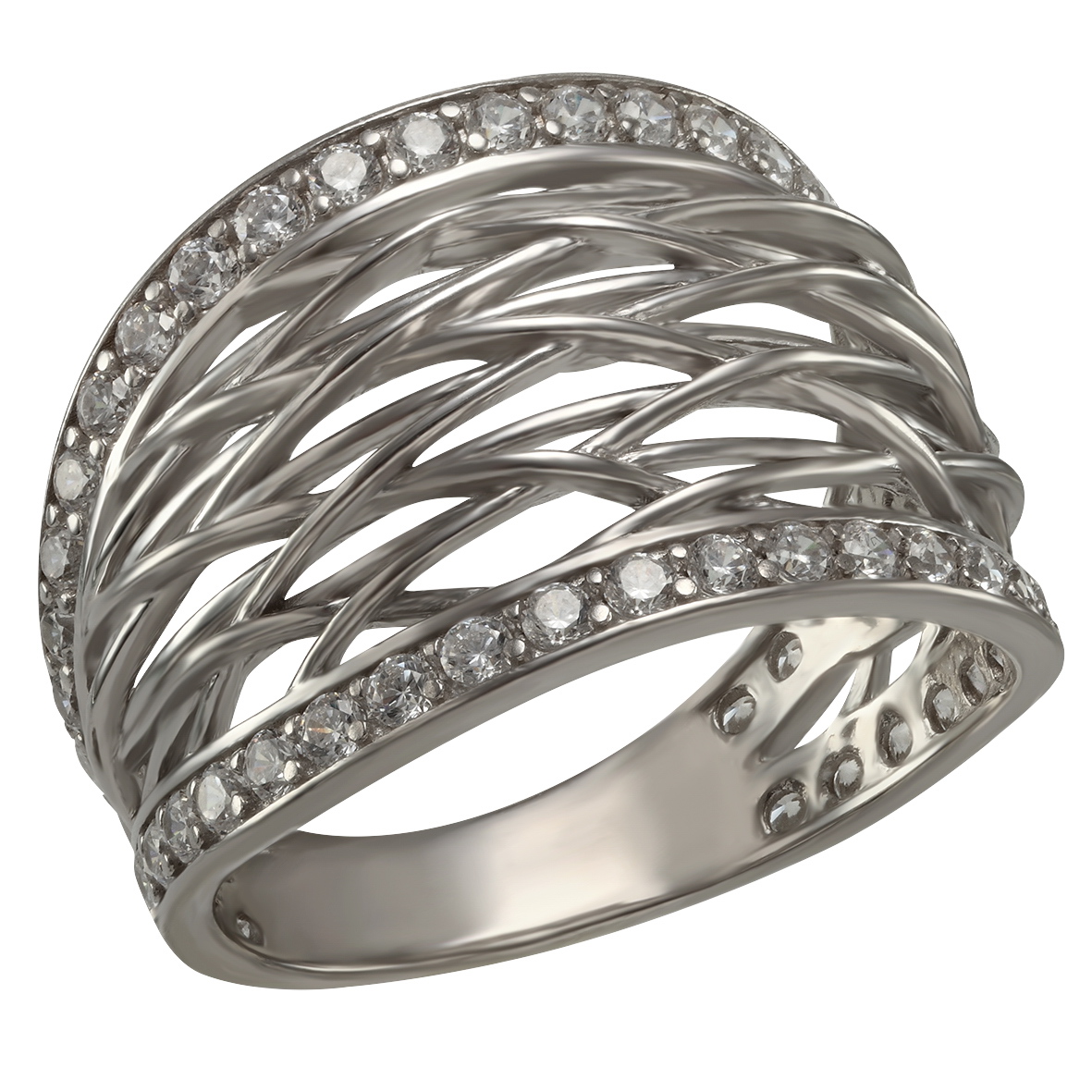 

Серебряное кольцо с фианитами Tango Jewellery Company 380220С размер 17