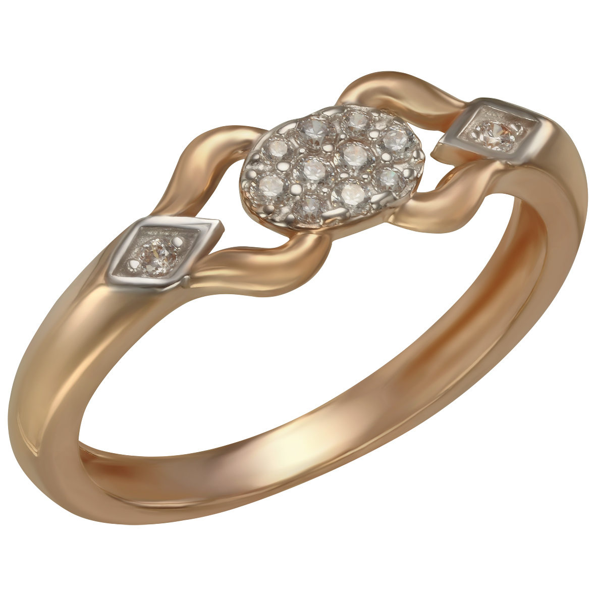 

Золотое кольцо с фианитами Tango Jewellery Company 380416 размер 18.5