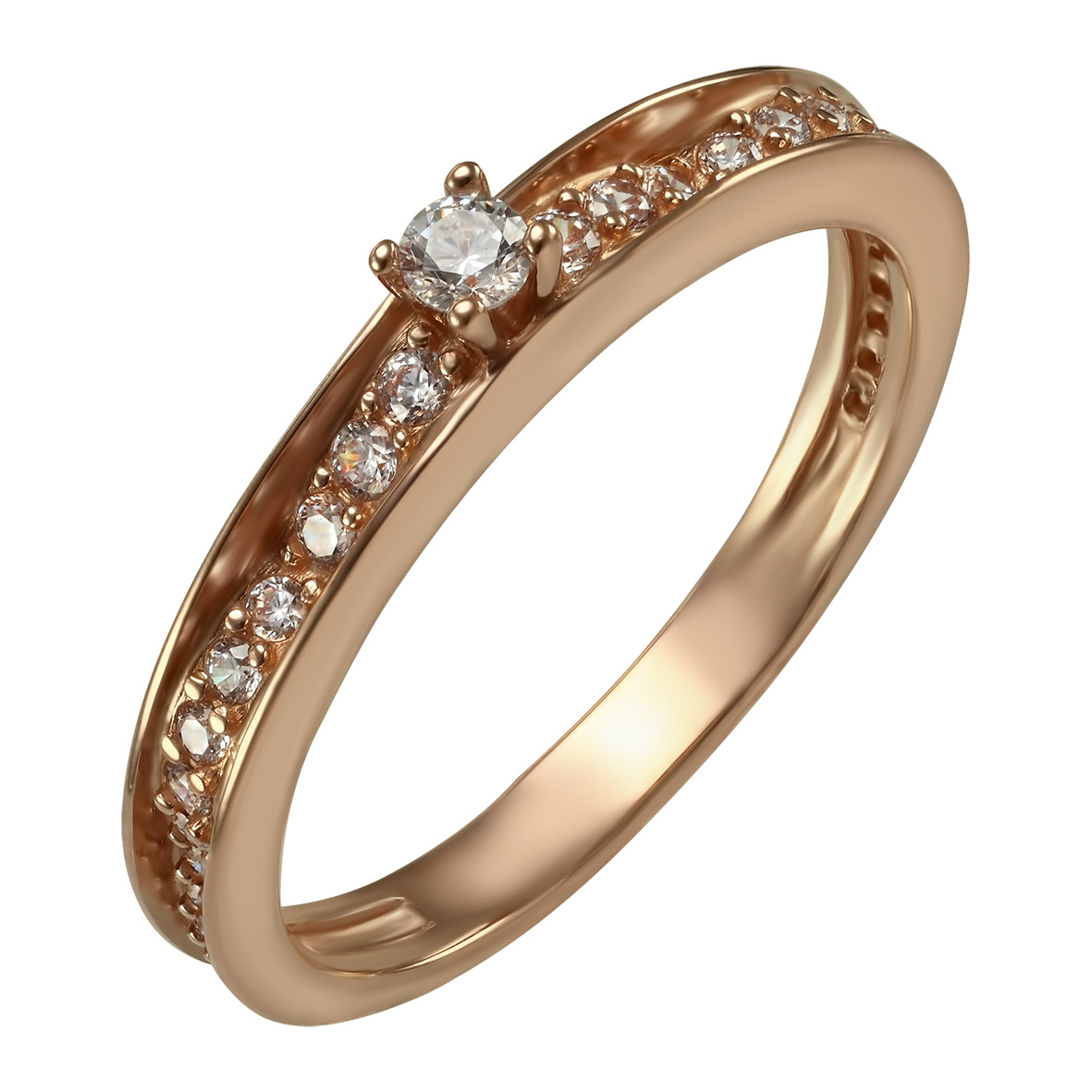 

Золотое кольцо с фианитами Tango Jewellery Company 380412 размер 17