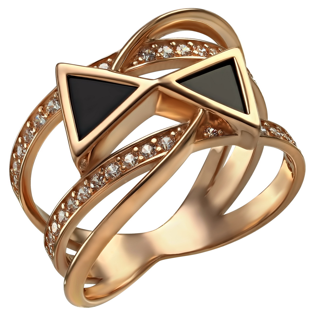 

Золотое кольцо с агатом и фианитами Tango Jewellery Company 369591 размер 17