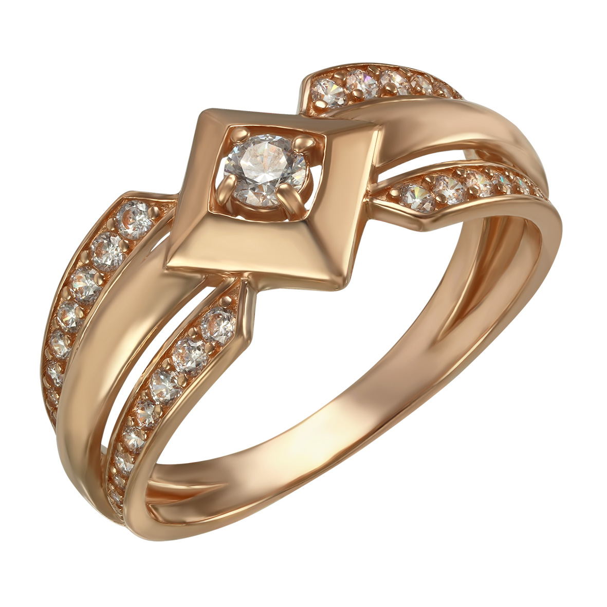 

Золотое кольцо "Свидание любви" с фианитами Tango Jewellery Company 380406 размер 17