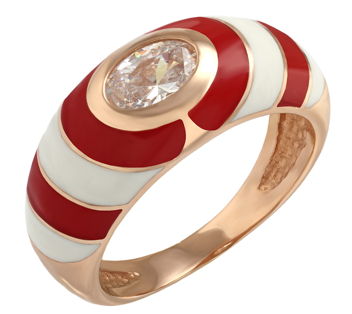 

Золотое кольцо с фианитом и эмалью Tango Jewellery Company 380214Е размер 21.5