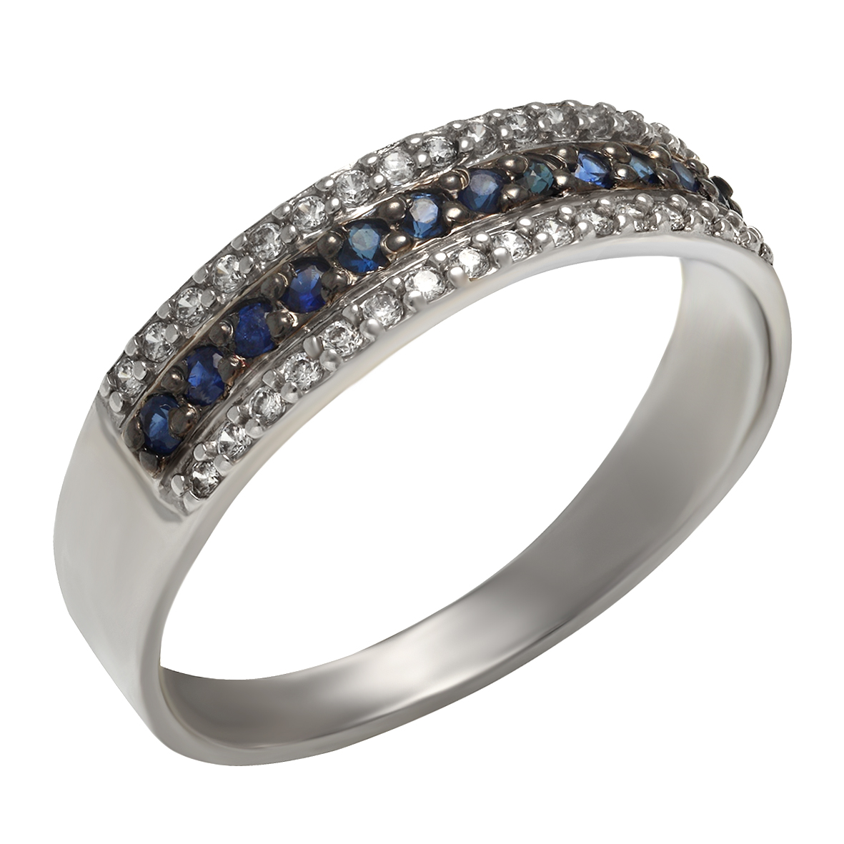 

Серебряное кольцо с сапфирами и фианитами Tango Jewellery Company 362533С размер 16.5