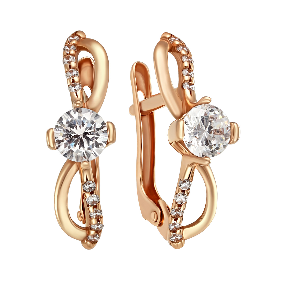 

Золотые серьги с фианитами Tango Jewellery Company 420998