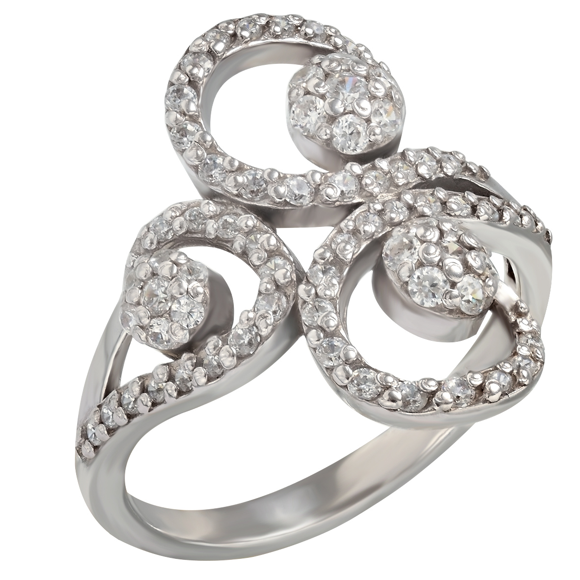

Серебряное кольцо с фианитами Tango Jewellery Company 380060С размер 16.5