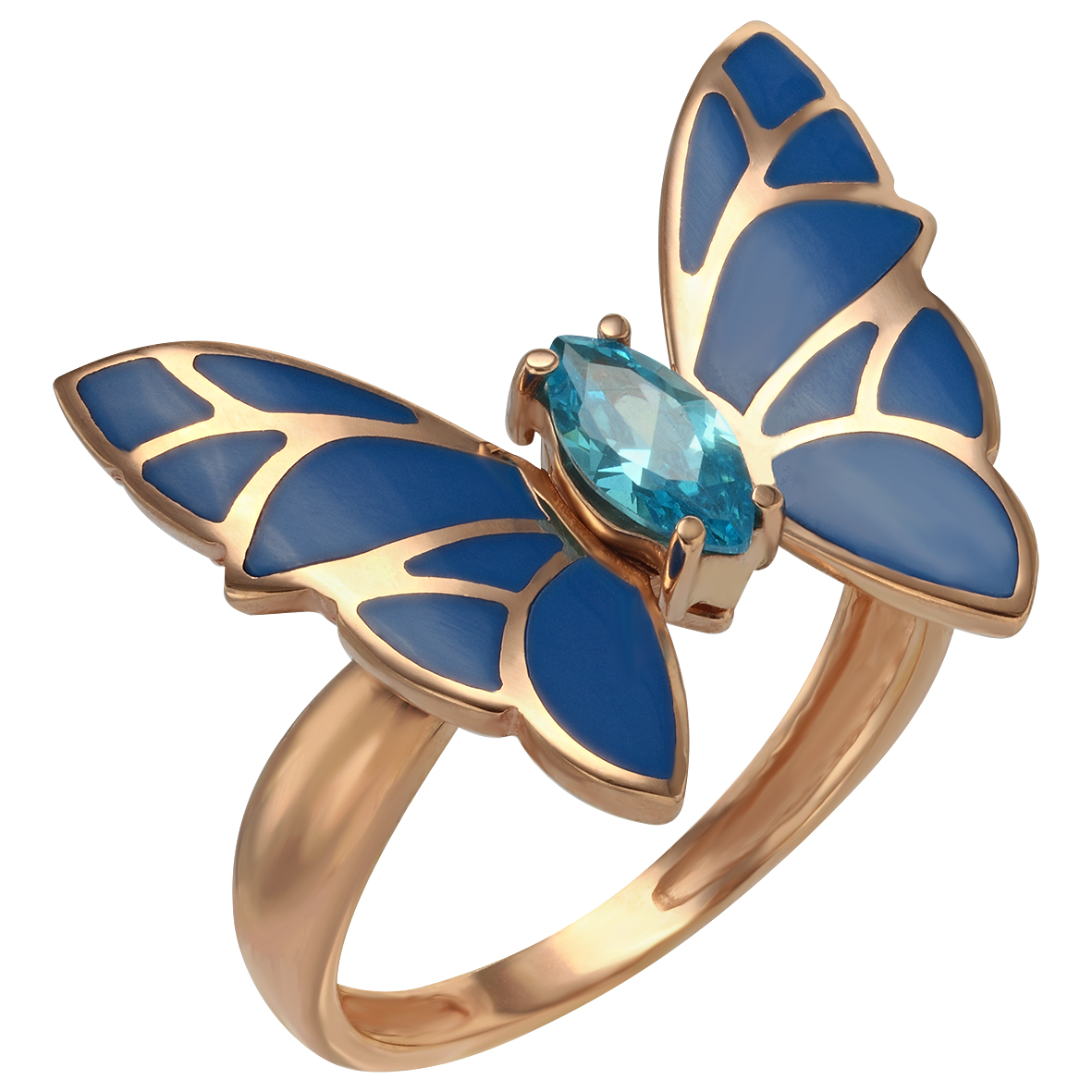 

Золотое кольцо с фианитом и эмалью Tango Jewellery Company 330109Е размер 17.5