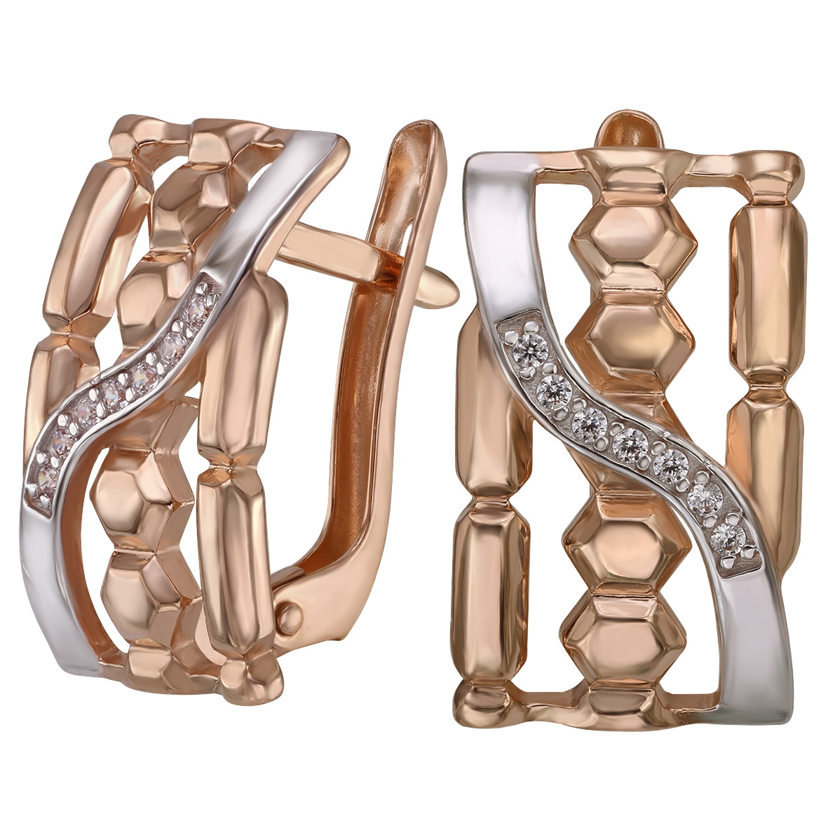 

Золотые серьги с фианитами Tango Jewellery Company 420364