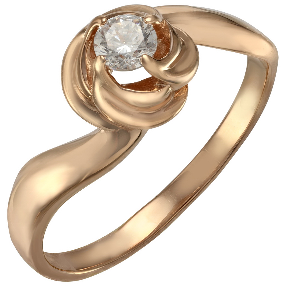 

Золотое кольцо с фианитом Tango Jewellery Company 380375 размер 16