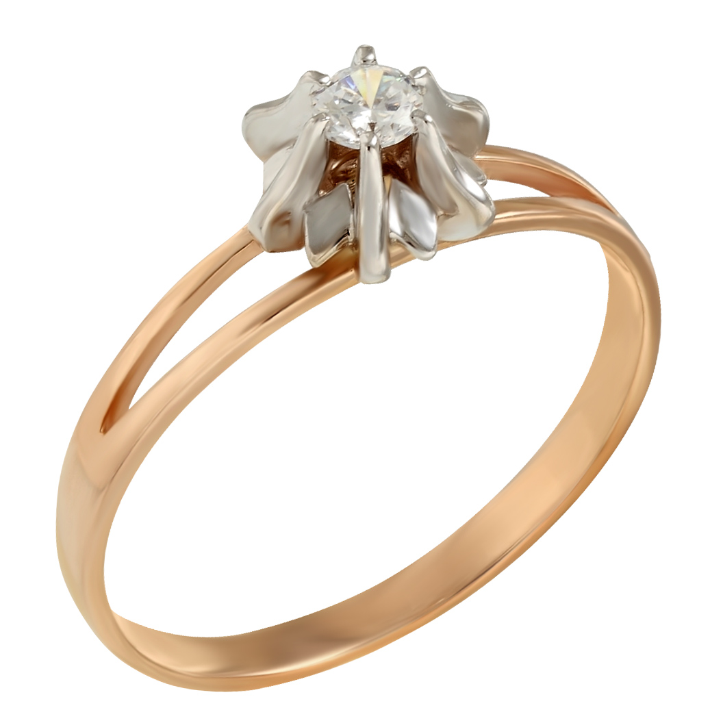 

Золотое кольцо с фианитом Tango Jewellery Company 330990 размер 16