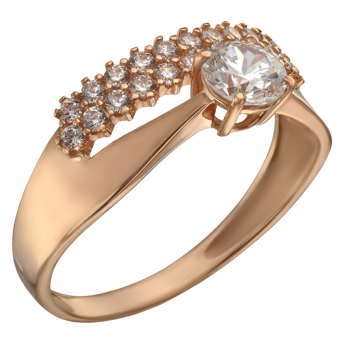 

Золотое кольцо с фианитами Tango Jewellery Company 380481 размер 17