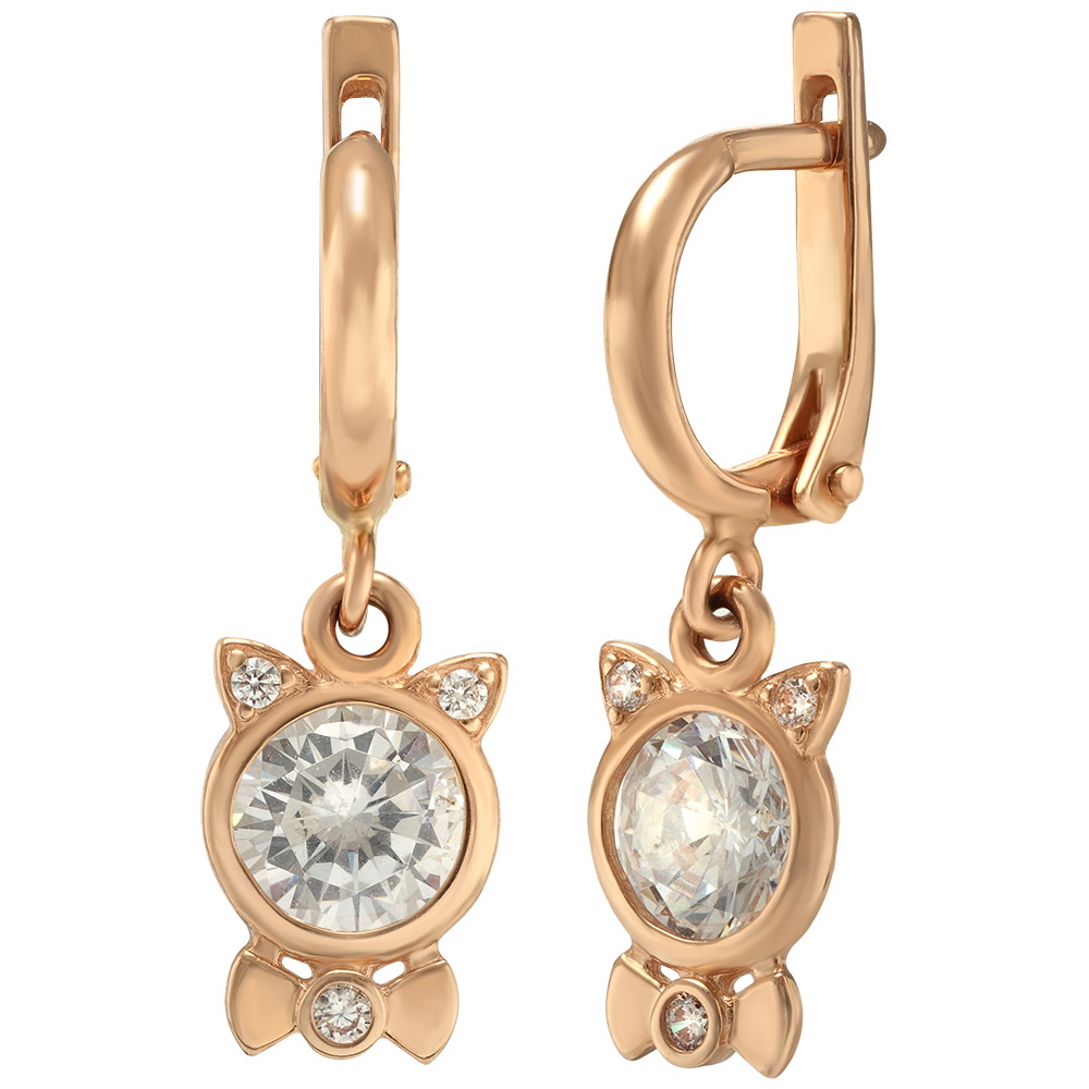 

Золотые серьги с фианитами Tango Jewellery Company 420274