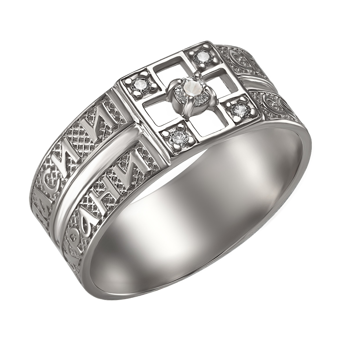 

Серебряное кольцо "Спаси и Сохрани" с фианитами Tango Jewellery Company 380378С размер 18