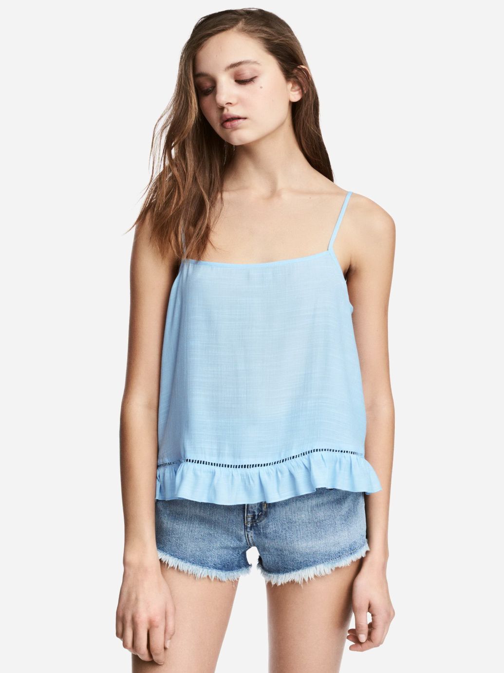 

Топ H&M 0502456-4  Голубой, Топ H&M 0502456-4 40 Голубой