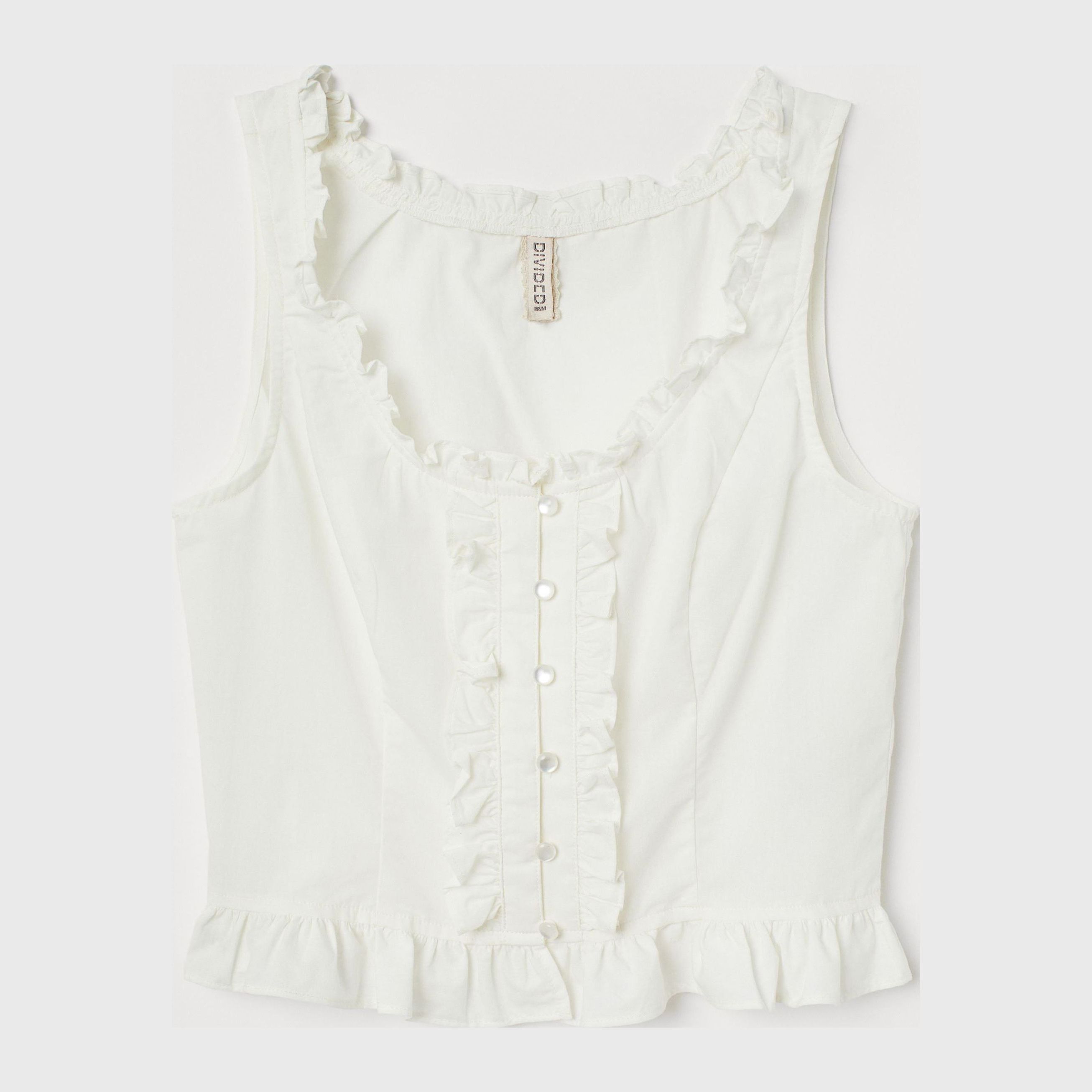 

Топ H&M 0738359-9  Белый, Топ H&M 0738359-9 36 Белый