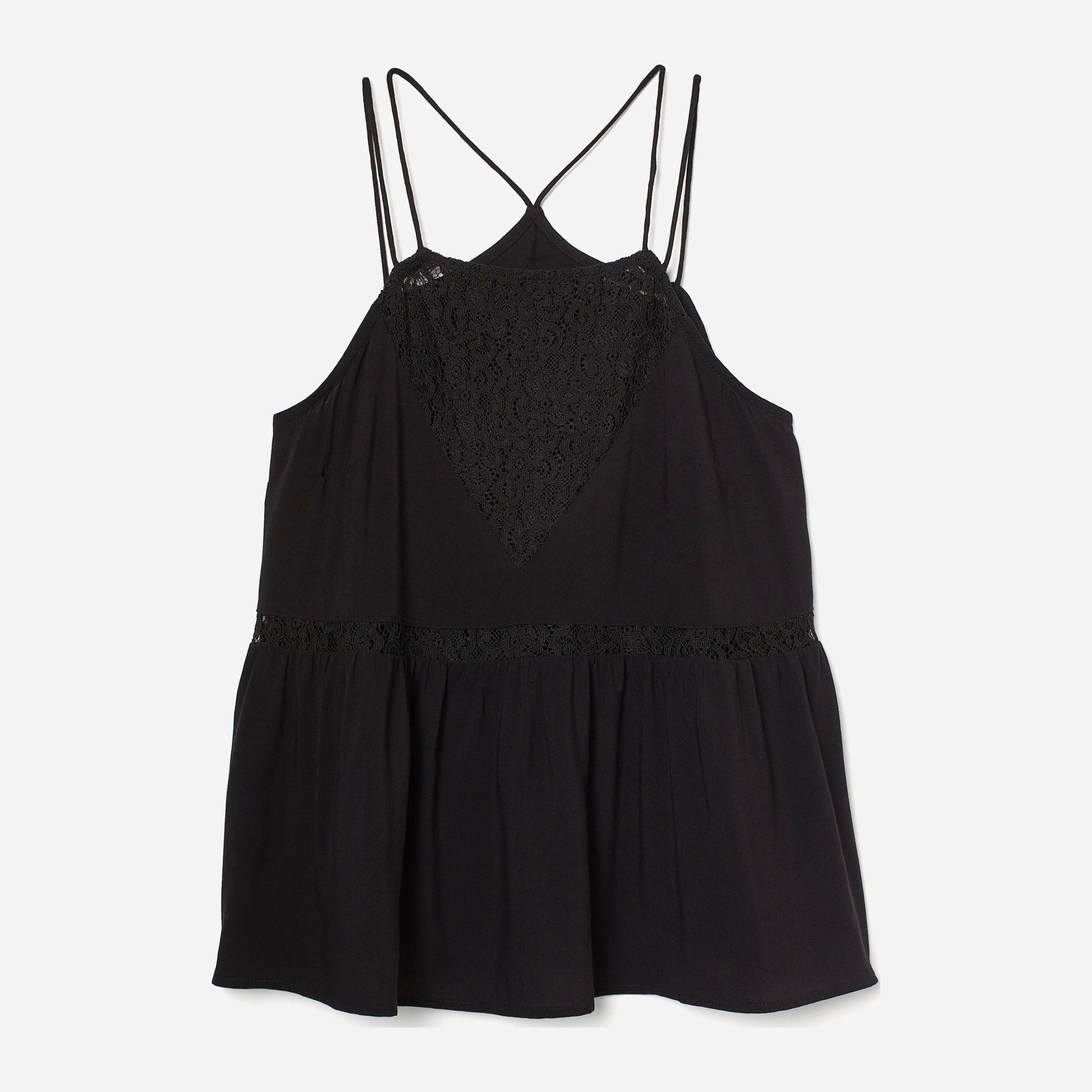 

Топ H&M 0753852-0  Черный, Топ H&M 0753852-0 38 Черный