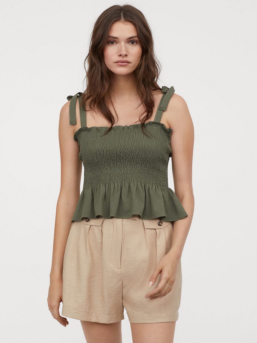 

Топ H&M 0773980-9  Зеленый, Топ H&M 0773980-9 XS Зеленый