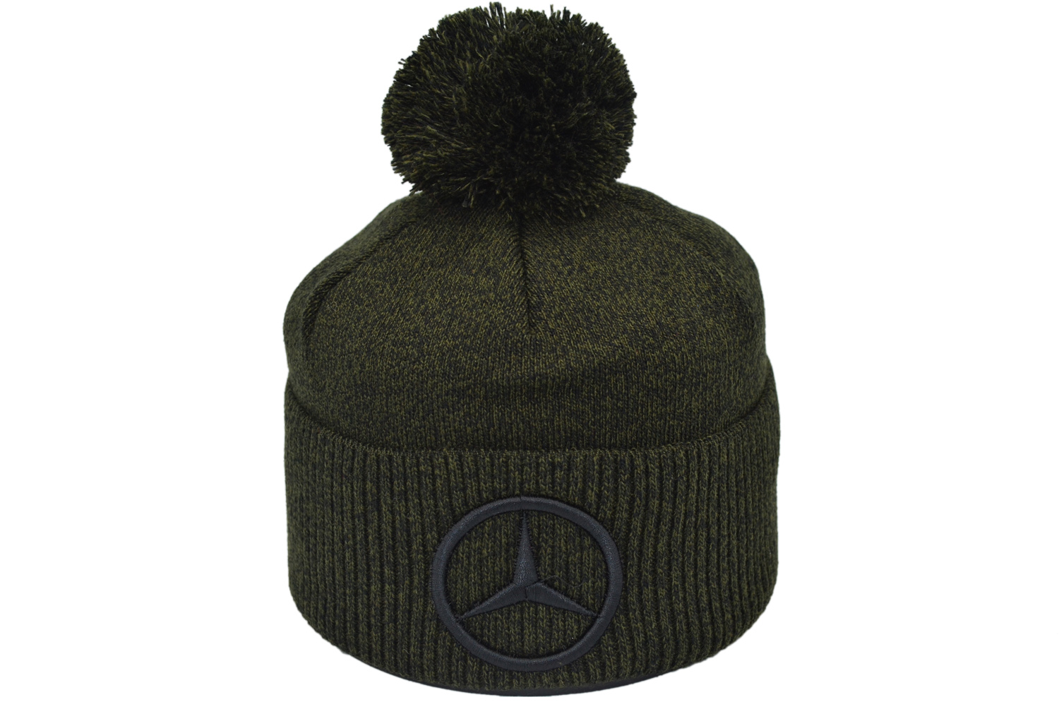 

Шапка з помпоном Flexfit Mercedes 55-59 хаки меланж (F-0918-610)