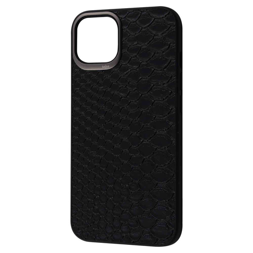 

Чехол Kajsa Crocodile Leather iPhone 13 Pro black Черный