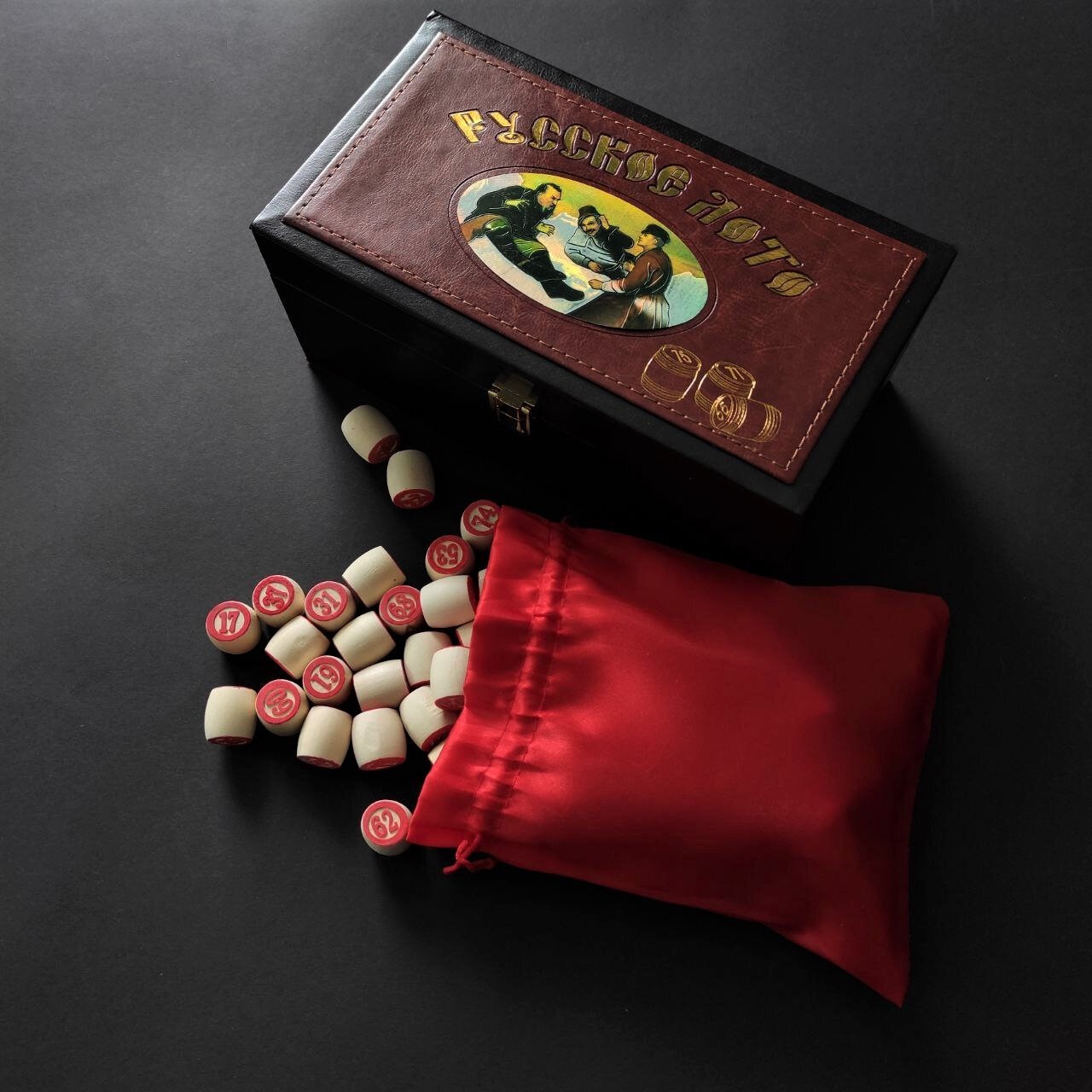 

Красивое подарочное русское лото настольная игра с бочонками для взрослых и детей Кожзам ZEPMA АН-P90