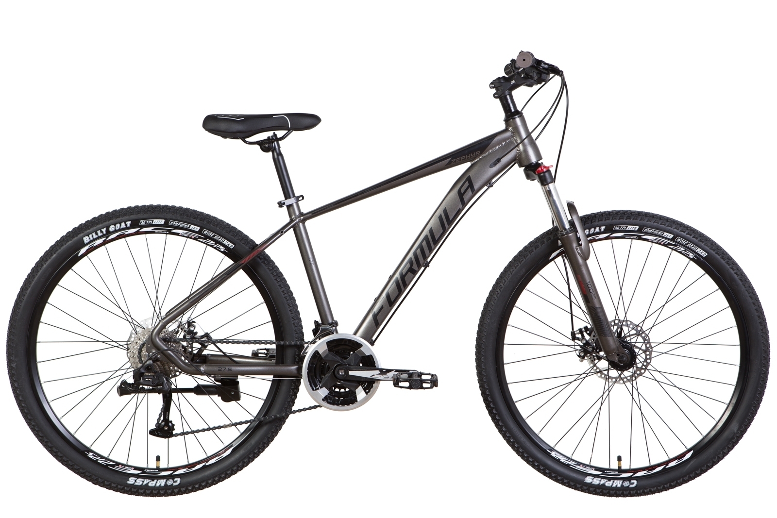 

Велосипед 27.5" Formula ZEPHYR 3.0 DD 17" темно-серебристый с черным (м) 2022