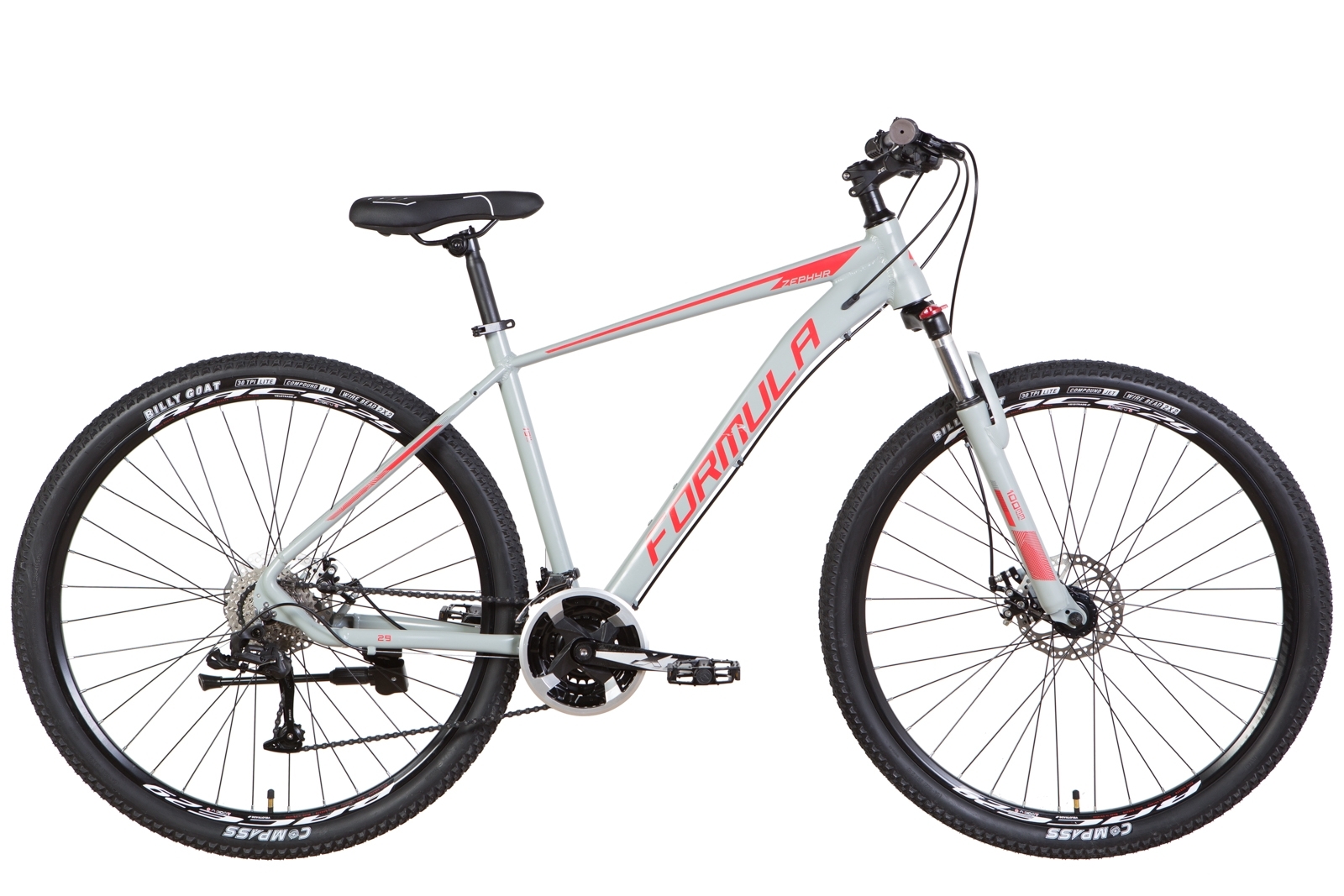 

Велосипед 29" Formula ZEPHYR 3.0 DD 19" серо-красный (м) 2022
