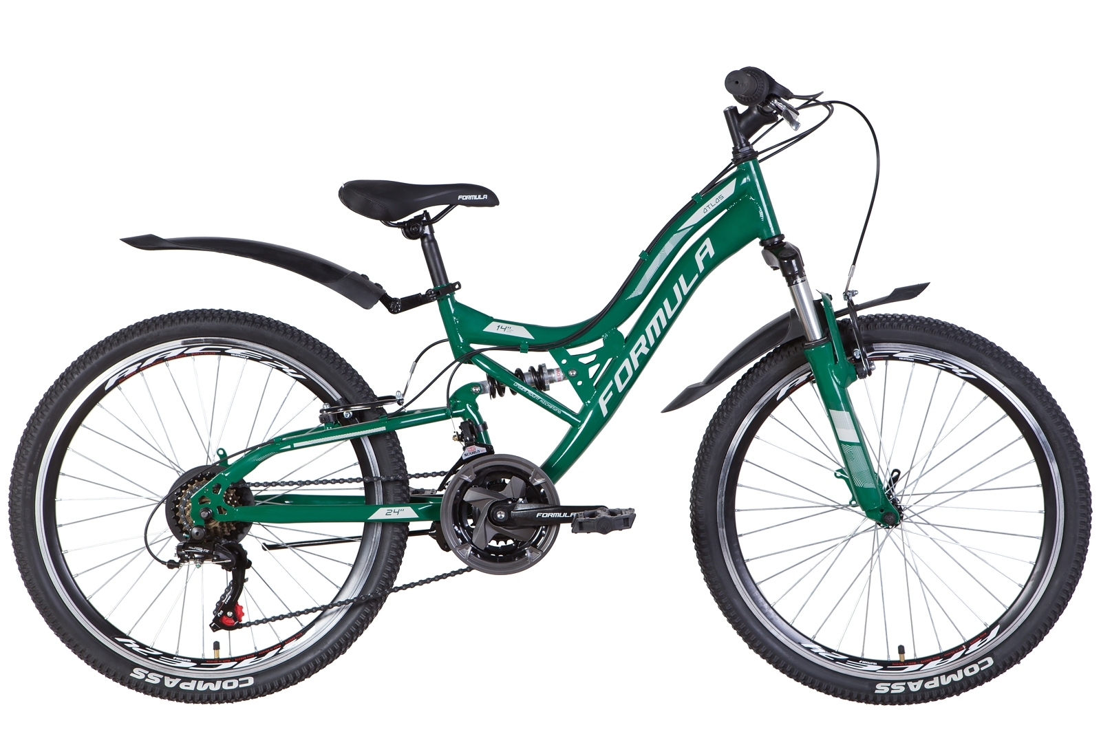 

Велосипед 24" Formula ATLAS AM2 Vbr 14" зеленый 2022