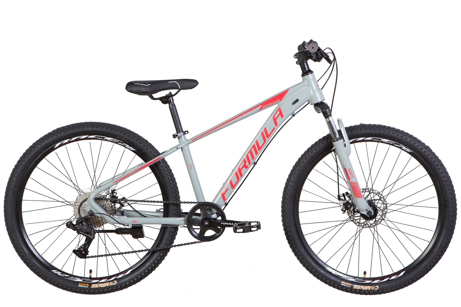 

Велосипед 26" Formula ZEPHYR 3.0 DD 14" серо-красный (м) 2022