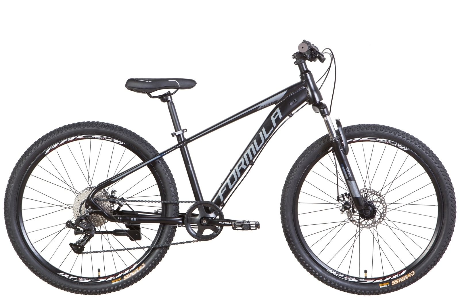 

Велосипед 26" Formula ZEPHYR 3.0 DD 14" черно-серый (м) 2022