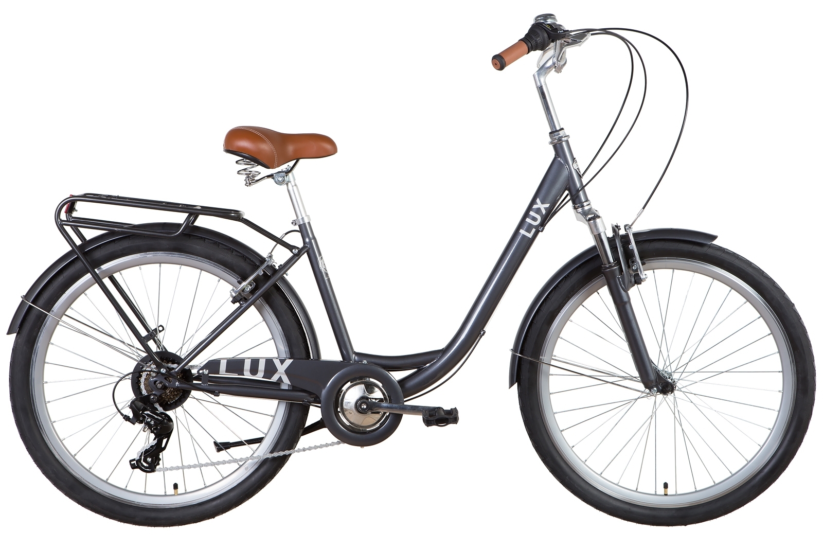 

Велосипед 26" Dorozhnik LUX AM Vbr трещотка 17" темно-серый 2022