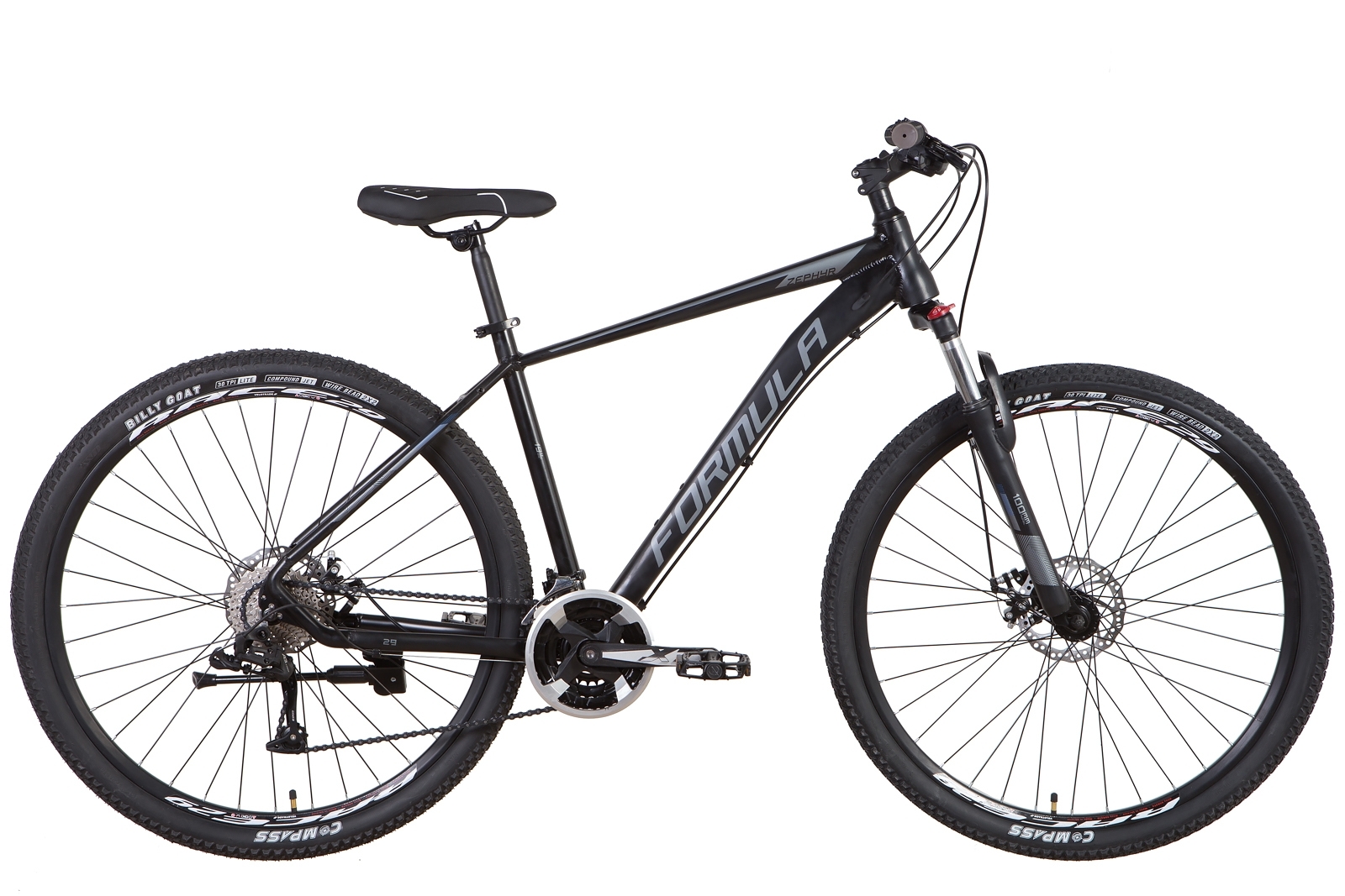 

Велосипед 29" Formula ZEPHYR 3.0 DD 19" черно-серый (м) 2022