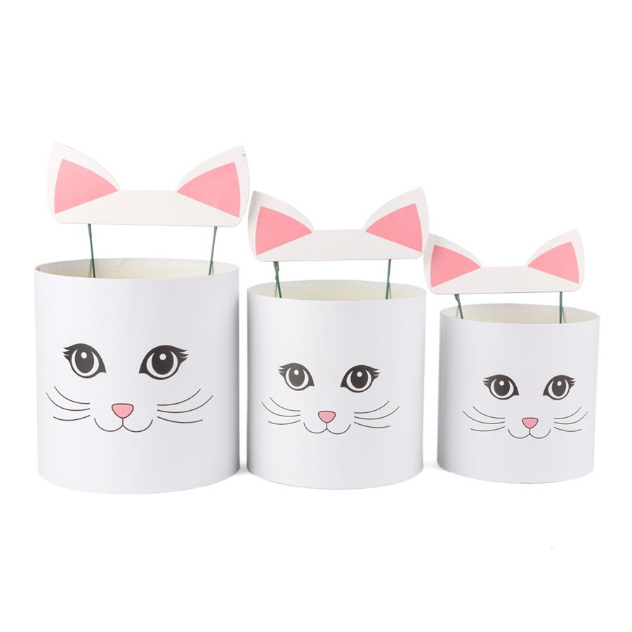 

Набор из 3 коробок "Милая кошечка", белый (8929-013), Картон, Elisey